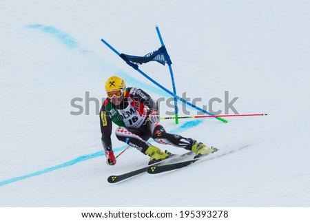 Alta Badia, ITALY 22 December 2013. KOSTELIC Ivica (CRO) competing in the Audi FIS Alpine Skiing World Cup MEN\'S GIANT SLALOM.