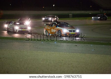 MISANO ADRIATICO, Rimini, ITALY - May 10:  A BMW M3 GT4 PRO of RT Holland Ekris MS tam, driven By KNAP Simon and VAN ORANJE Pieter Christiaan (NED), the GT4 European Series car racing on May 10, 2014