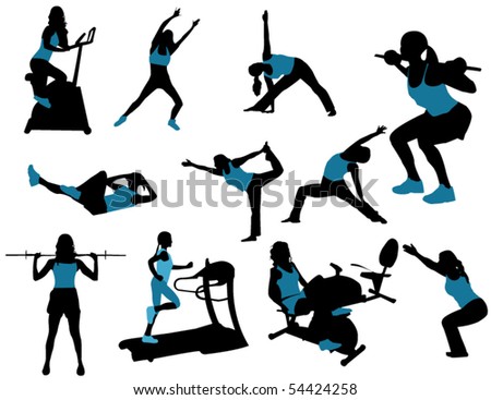 Sports Silhouettes Stock Vector Illustration 54424258 : Shutterstock