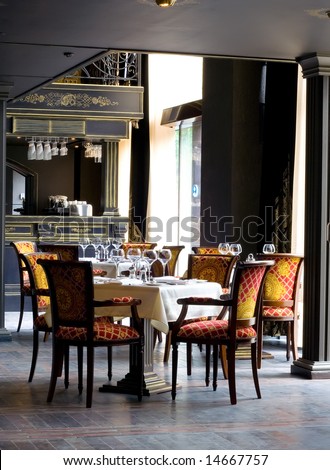 Luxurious restaurant interior