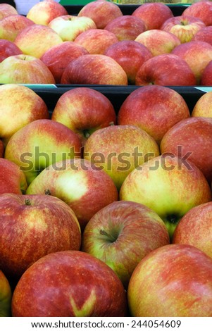 Plenty of apples in the food store