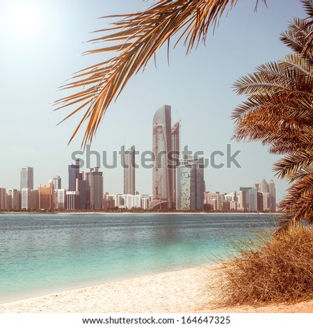 Photo Metropolis On The Gulf Coast In Dubai. Uae
