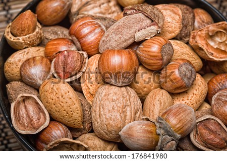 Mixed nuts - Brazil, nuts, almonds, walnuts, hazelnuts