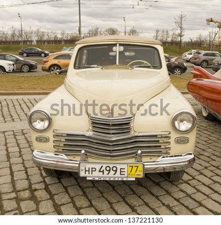 MOSCOW - APRIL 21: Russian retro car \
