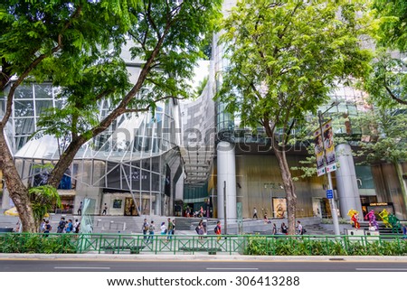SINGAPORE - 21 May 2015 :Orchard Road is a 2.2 kilometre-long boulevard that is the retail and entertainment hub of Singapore.