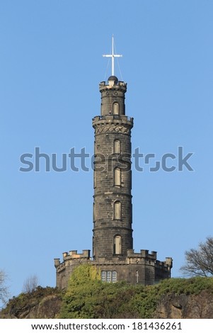Nelson\'s column, Calton Hill, Edinburgh Scotland