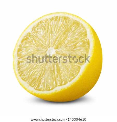 Half of lemon isolated on white background Half of lemon isolated on white background