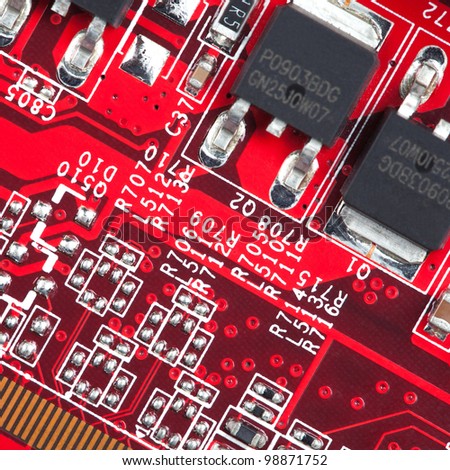 Red electronic circuit board