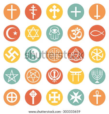 Vector Set of Religious Symbols
