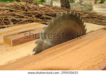 Close up of Circular saw blade