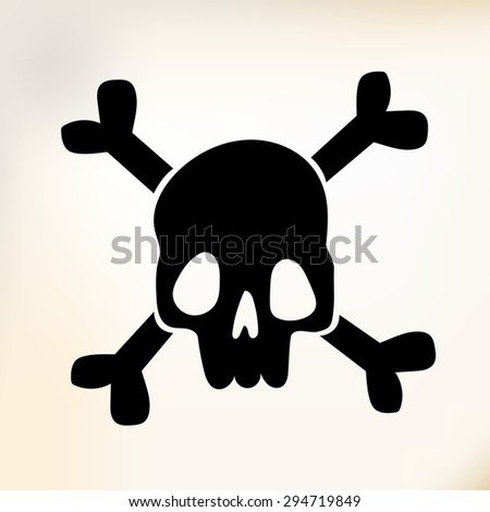 Skull And Crossbones Icon Stock Vector Illustration 294719849
