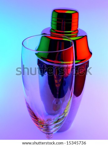 glass with drink shaker