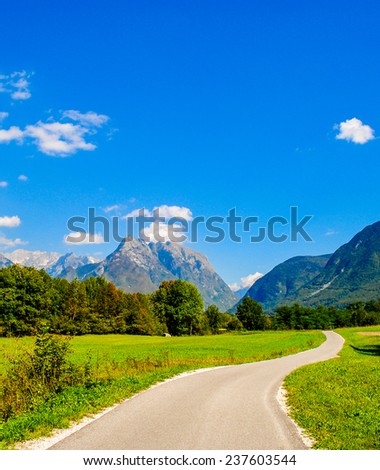 Road to mountain, Bovec, Slovenia