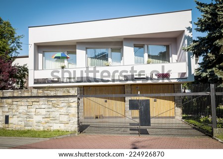 Semi-detached house in modern style from 1960s