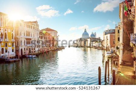 Panorama of Grand Canal in Venice, Italy
