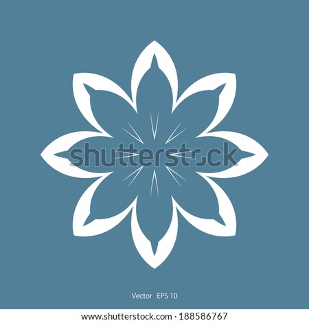 flower, white, patterned, beautiful, vector
