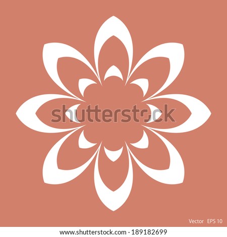 flower, white, on a light background, bright, beautiful, vector