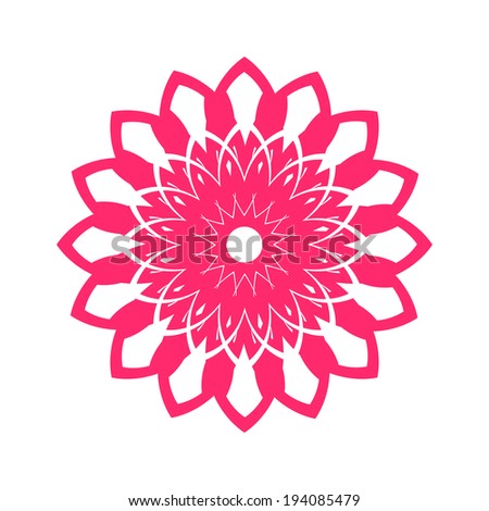 flower, purple bright sunny summer with a pattern vector