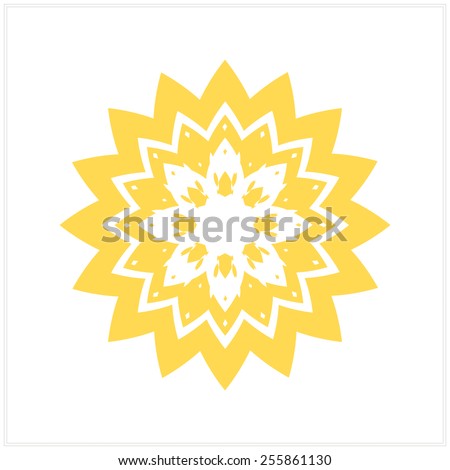 flower, yellow patterned summer  vector