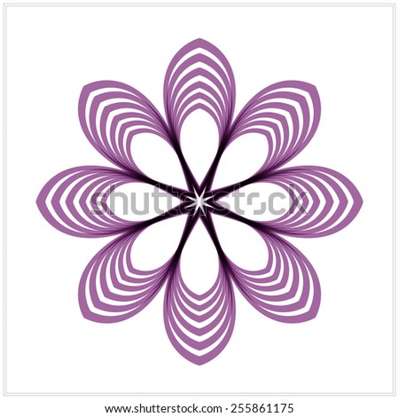 flower, purple, vector