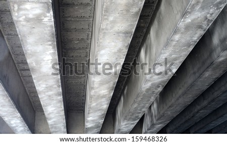 Image of a concrete bridge soffit showing beams