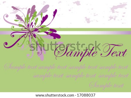 stock vector green floral vector wedding design background
