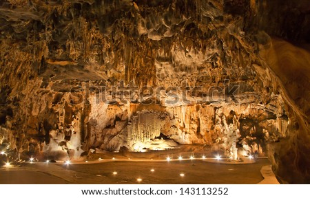 The Throne Room in the Cango Caves are situated in a limestone ridge parallel to the Swartberg Mountains in Oudtshoorn, Klein Karoo, South Africa