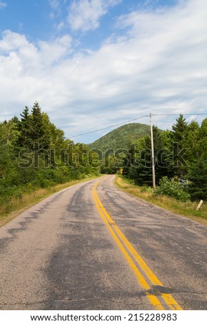 Hills and Road in Margaree Valley - Cape Breton
