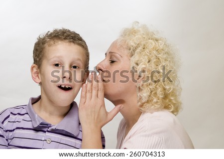 mother speaks to her son