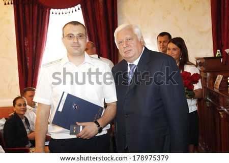 ODESSA, UKRAINE - AUGUST 22: Former Attorney General Victor Pshonka after coup obvlen criminal. Working visit-August 22, 2012 in Odessa, Ukraine