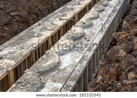 Prue formwork for pouring concrete foundations pipeline modern treatment facilities for industrial new commercial construction project