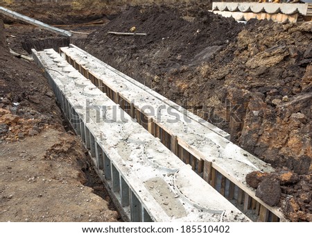 Prue formwork for pouring concrete foundations pipeline modern treatment facilities for industrial new commercial construction project