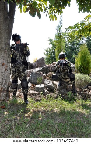 Odessa, Ukraine - June 15, 2011 : Military exercises of Border Troops of Ukraine to capture and eliminate terrorists and civilian hostages release June 15, 2011 in Odessa , Ukraine.