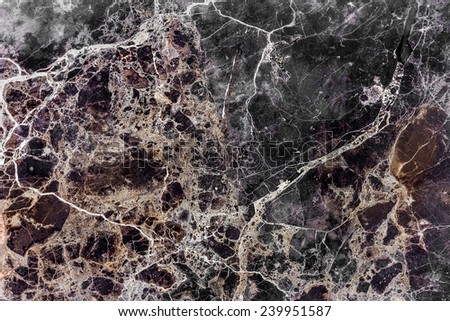 Brown natural marble . Beautiful multi-colored interior decorative stone marble abstract cracks and stains on the surface.