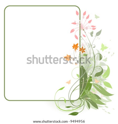 Flower Frame Stock Vector Illustration 9494956 : Shutterstock