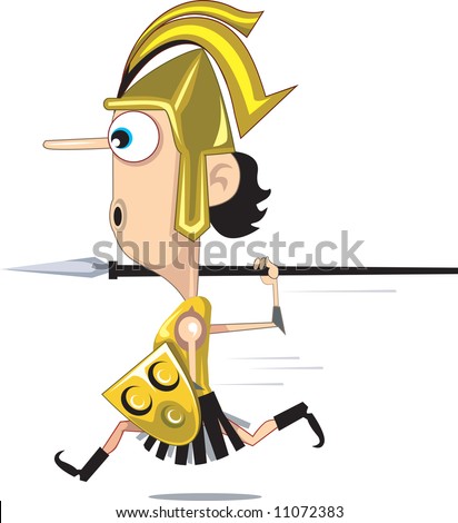 Cartoon Female Warrior