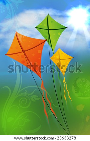 Kites To Colour