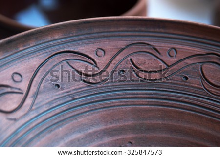 painted ethnic Ukrainian ceramic ware