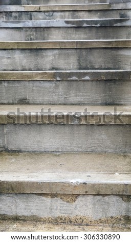 Wet outdoor stairs after the rain for background