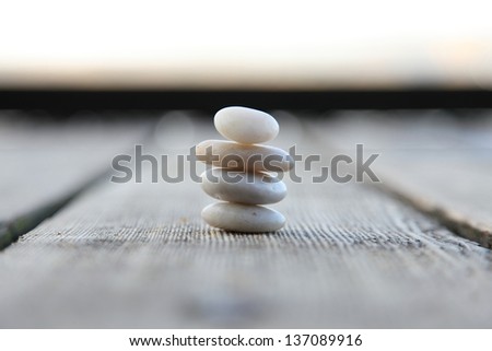 Balance Round granite rocks piled in balance