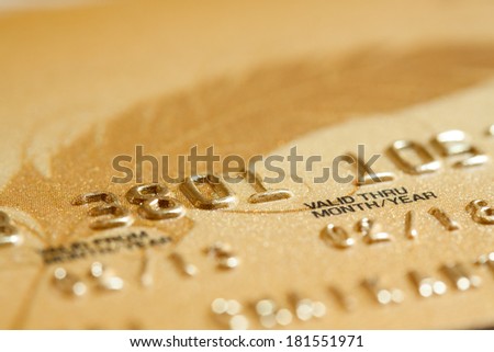 Low key macro shot with credit card