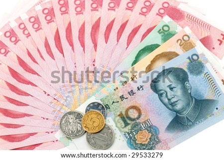 Chinese currency,Chinese Yuan,RMB banknotes
