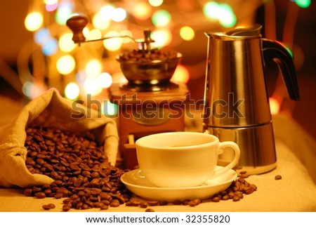 Coffee Set with Caf Light