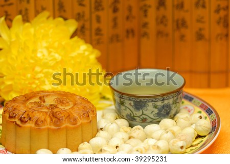 Chinese famous food--Mooncakes,which are Chinese pastries traditionally eaten during the Mid-Autumn Festival / Zhongqiu Festival(the third major festival of the Chinese calendar).