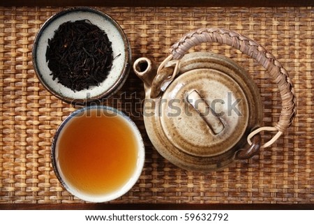 Set of China tea background.