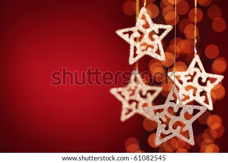 Gold stars  over festive  background