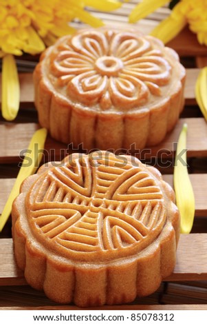mooncake for Chinese mid autumn festival .