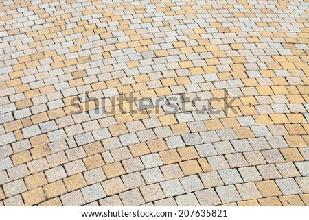 pattern of stone block on walk way floor