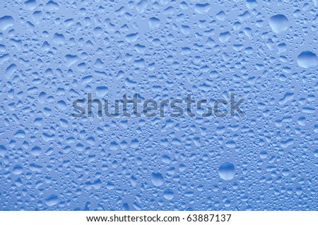 stock photo : Water raindrops on the window after rain for background