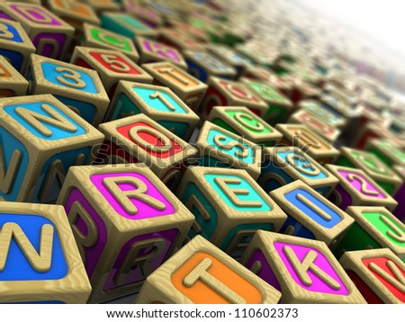 cubes with letters